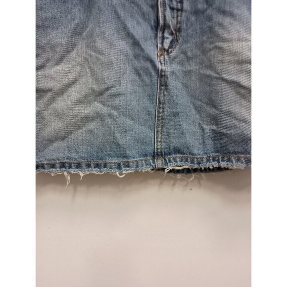 Marc By Marc Jacobs Womens Iconic Denim Mini Skirt Size 28 Blue Raw Hem Cotton - Picture 2 of 9